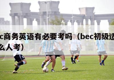 bec商务英语有必要考吗（bec初级适合什么人考）