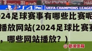 2024足球赛事有哪些比赛呢视频播放网站(2024足球比赛赛程，哪些网站播放？)